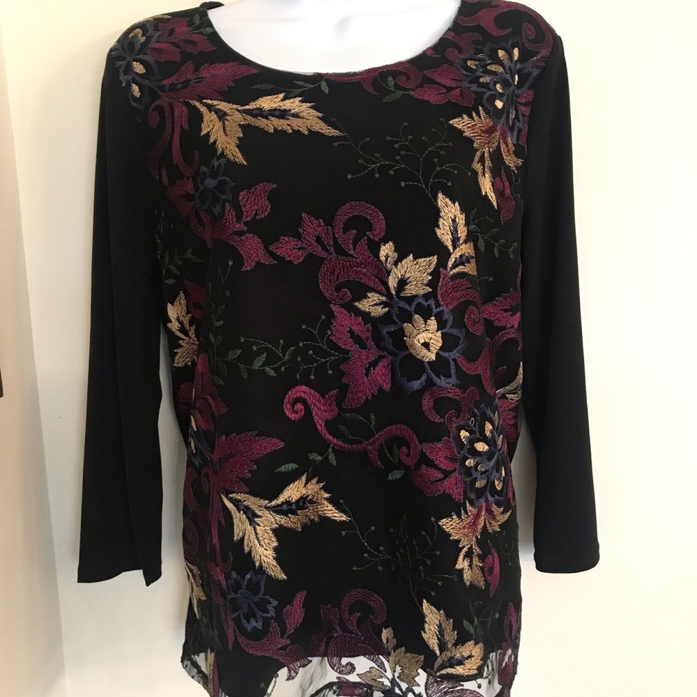 Liz Claiborne Embroidered Blouse